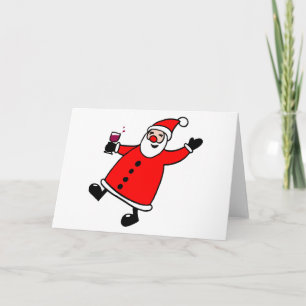 Tipsy Santa Feiertagskarte