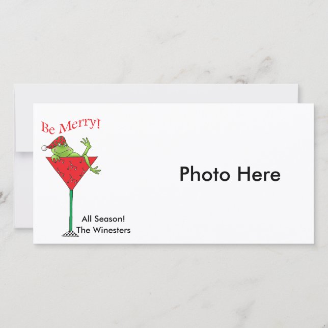 Tipsy-tini Feiertagskarte (Vorderseite)