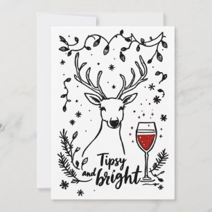 Tipsy und Bright Deer Feiertagskarte