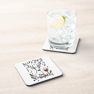 Tipsy und Bright Deer Getränkeuntersetzer