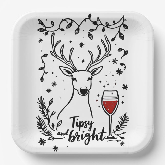 Tipsy und Bright Deer Pappteller (Vorderseite)