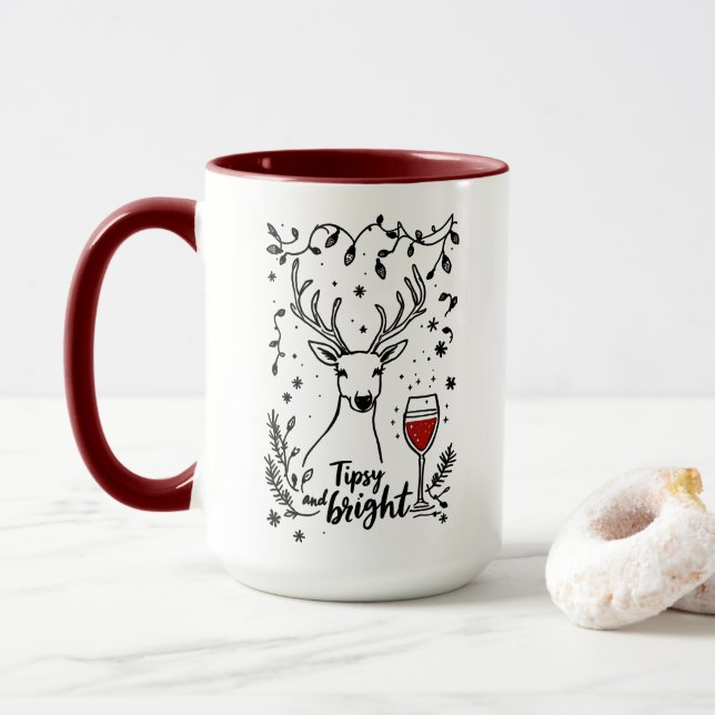 Tipsy und Bright Deer Tasse (Mit Donut)