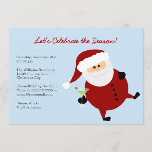 Tipsy Weihnachtsmann feiern WeihnachtsParty Einladung