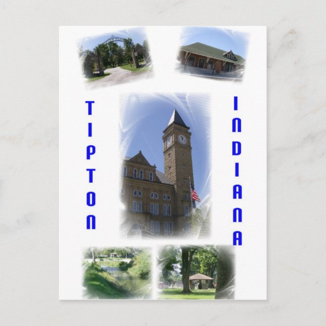 Tipton Indiana Collage Postcard Postkarte (Vorderseite)