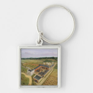 Tiptree Hall und Bauernhof, Essex, c.1850-60 (Öl Schlüsselanhänger