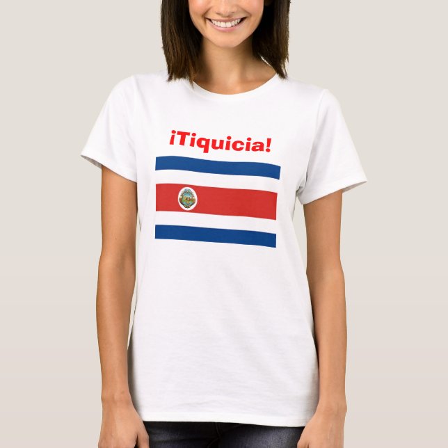 tiquicia, costa_rica_flag, tico, tica, Costa Rica T-Shirt (Vorderseite)