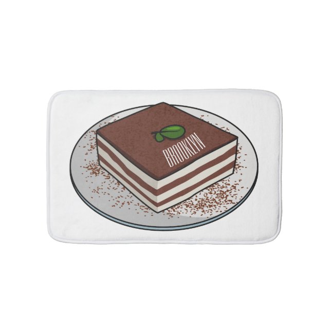 Tiramisu cake Cartoon Badematte (Vorderseite)