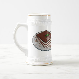 Tiramisu cake Cartoon Bierglas