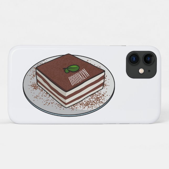 Tiramisu cake Cartoon Case-Mate iPhone Hülle (Rückseite (Horizontal))