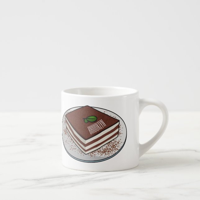 Tiramisu cake Cartoon Espressotasse (Rechts)