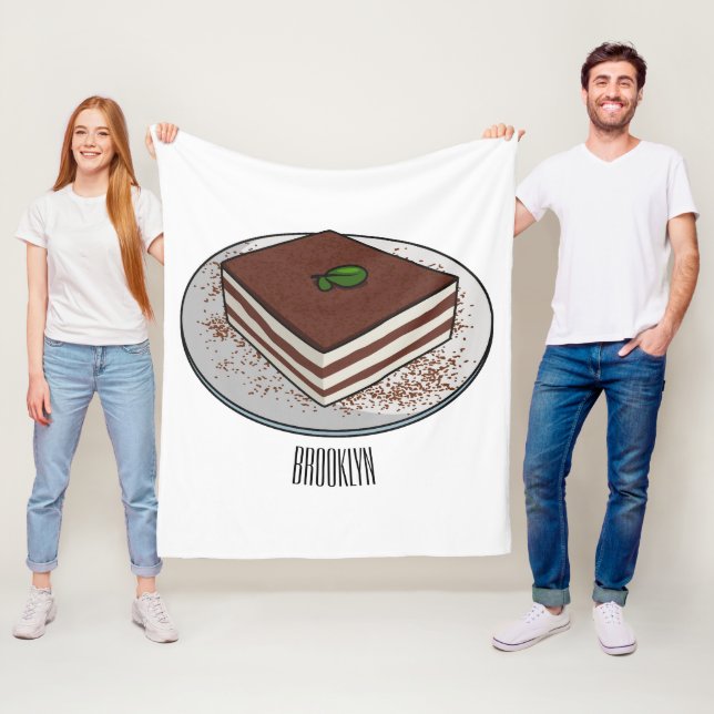 Tiramisu cake Cartoon Fleecedecke (Beispiel)