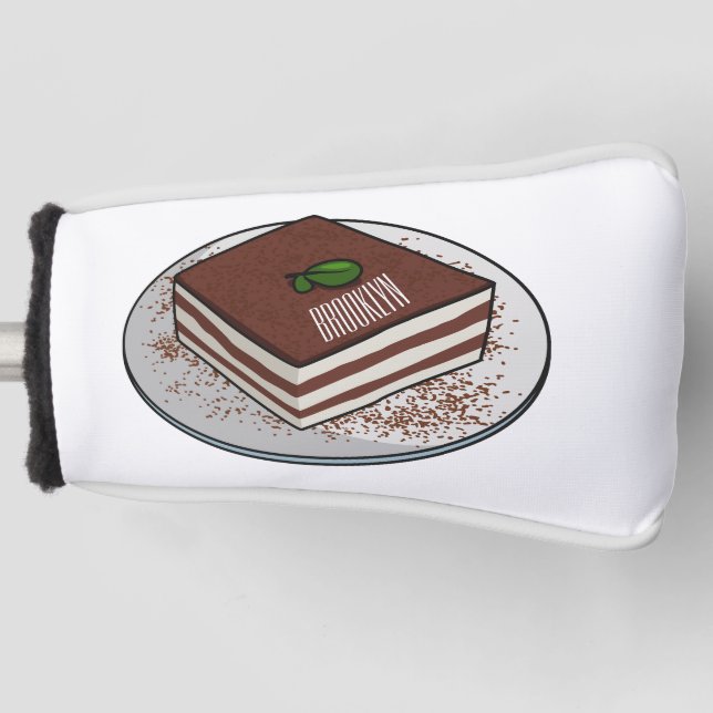 Tiramisu cake Cartoon Golf Headcover (Vorderseite)