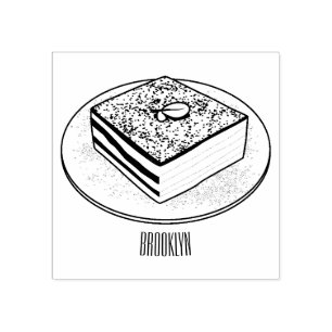 Tiramisu cake Cartoon Gummistempel