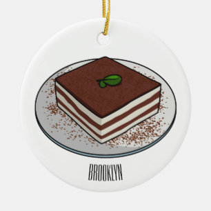 Tiramisu cake Cartoon Keramik Ornament
