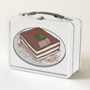 Tiramisu cake Cartoon Metall Brotdose