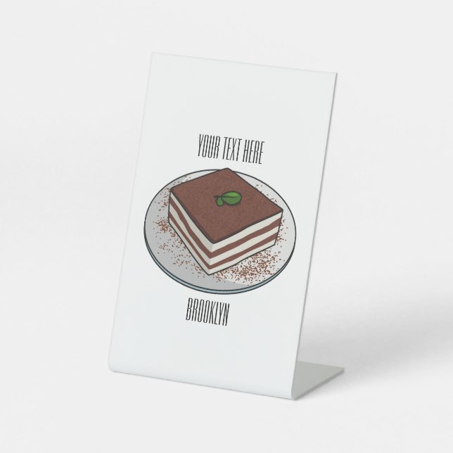 Tiramisu cake Cartoon Sockelschild (Vorderseite)