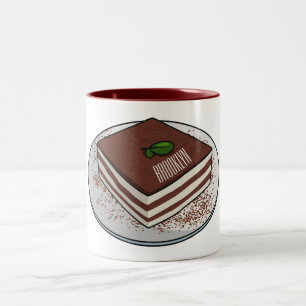 Tiramisu cake Cartoon Zweifarbige Tasse