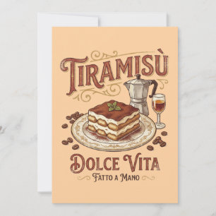 Tiramisu Dolce Vita Italienisches Dessert Einladung