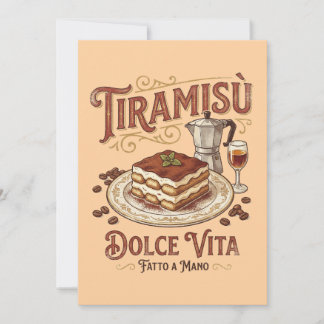 Tiramisu Dolce Vita Italienisches Dessert Einladung