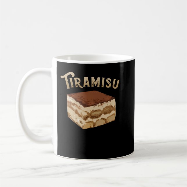 Tiramisu Premium T Shirt Kaffeetasse (Links)