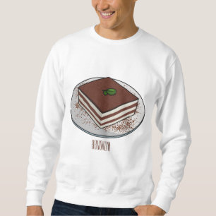 Tiramisu-Torte Cartoon-Illustration Sweatshirt