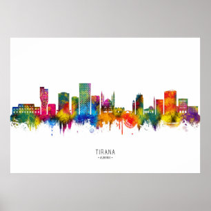 Tirana Albanien Skyline Poster