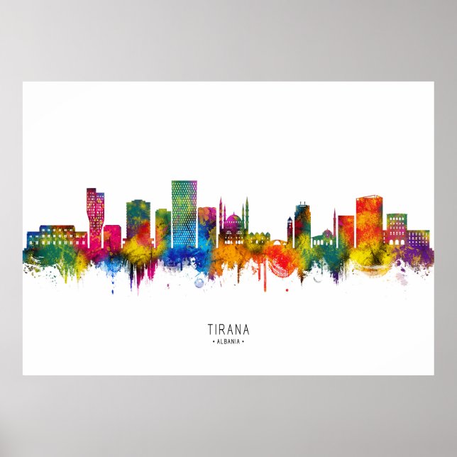 Tirana Albanien Skyline Poster (Vorne)