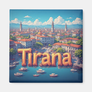 Tirana Albanien Stadt Reise Geschenk Erinnerung 🗺 Magnet