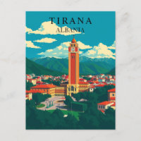 Tirana, Albanien Vintage Reise Balkan Kunst