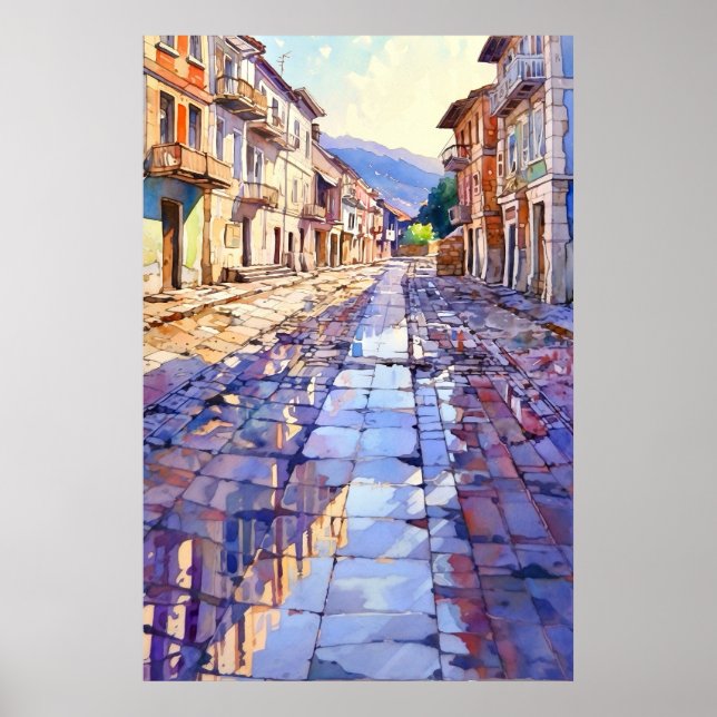 Tirana Old Street Art Print Poster (Vorne)