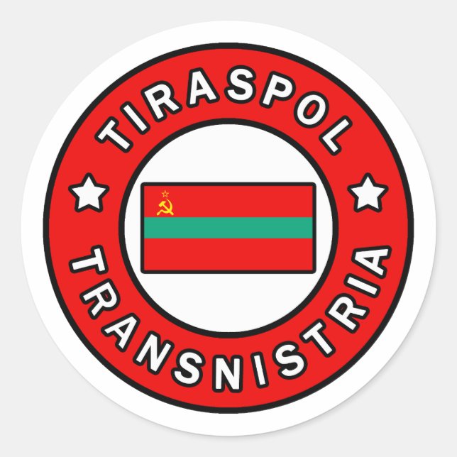 Tiraspol Transnistria Runder Aufkleber (Vorderseite)