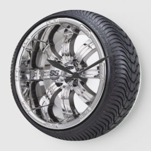 tire and rim große wanduhr