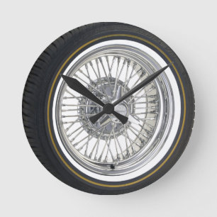 tire and rim runde wanduhr