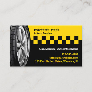 Tire Service Business Card Template Visitenkarte