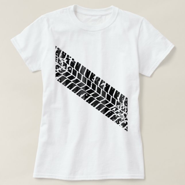 Tire Tread Mark Skid Tire T-Shirt (Design vorne)