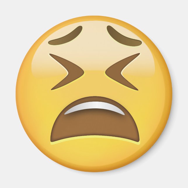 Tired Face Emoji Magnet (Vorne)