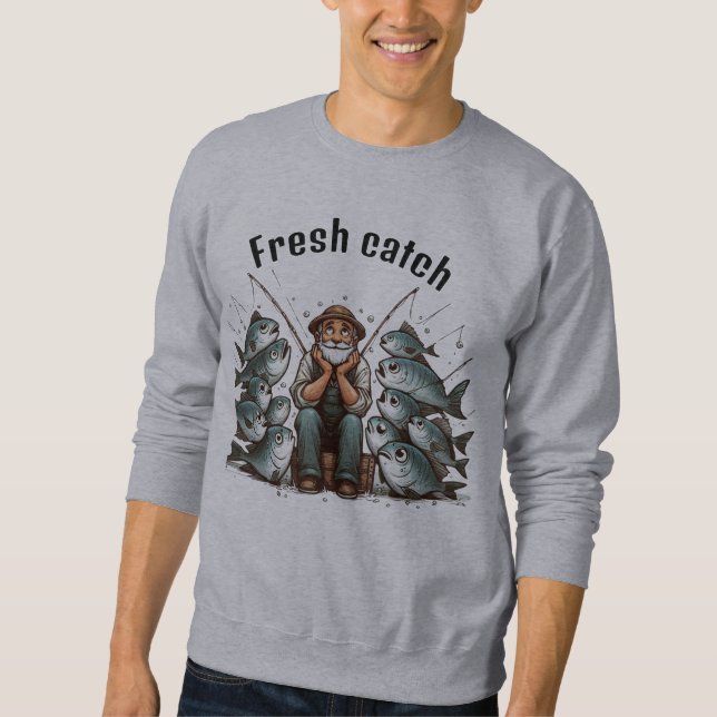 Tired Fisherman Sweatshirt (Vorderseite)