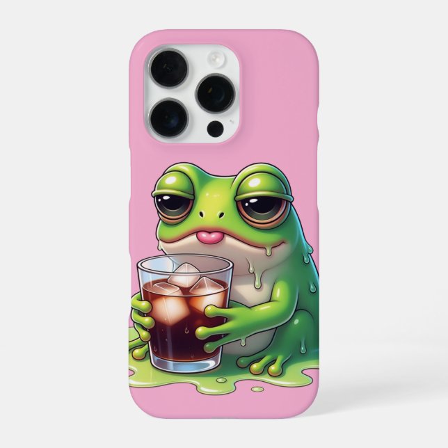 Tired Melted Frog Cute Phone Case Design iPhone Hülle (Rückseite)