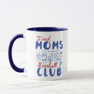 Tired Moms Baseball Club Retro Spieltag Tasse