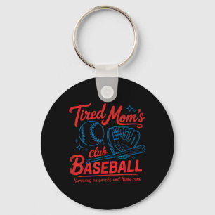 Tired Moms Club Baseball für Frauen Mama Oma Schlüsselanhänger