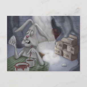Tired Oaster Bunny Feiertagspostkarte
