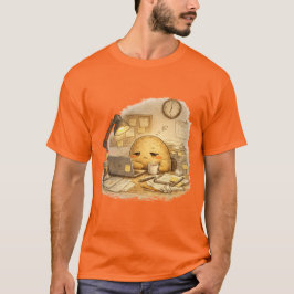 Tired Office Potato Slouched Desk Cartoon Illustra T-Shirt