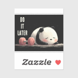 Tired Panda Gym – Cute Funny Workout Art Aufkleber