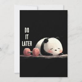 Tired Panda Gym – Cute Funny Workout Art Feiertagskarte