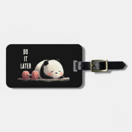 Tired Panda Gym – Cute Funny Workout Art Gepäckanhänger