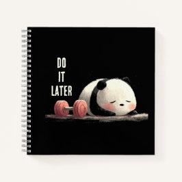 Tired Panda Gym – Cute Funny Workout Art Notizbuch