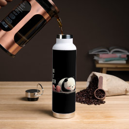 Tired Panda Gym – Cute Funny Workout Art Trinkflasche
