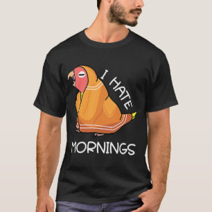 Tired Parrot Hates Mornings I Peach konfrontiert L T-Shirt
