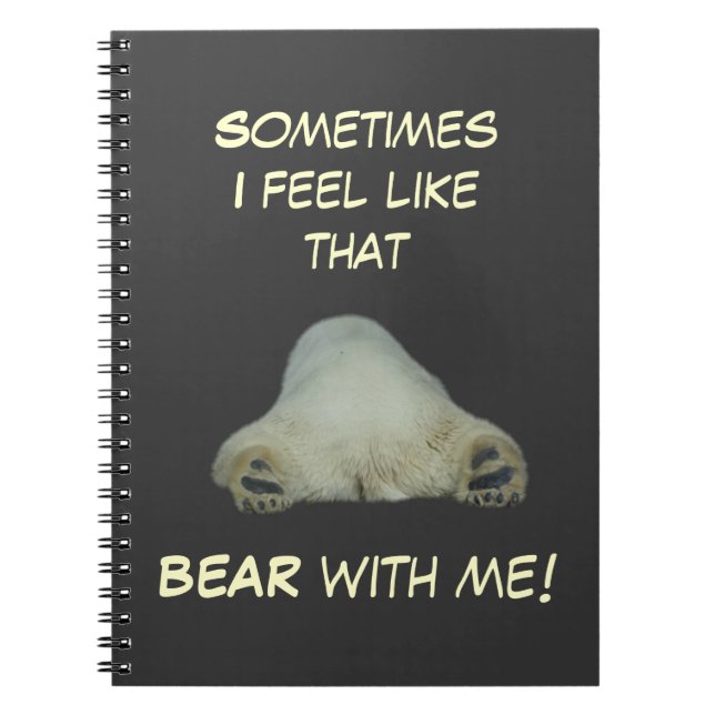 Tired Polar Bear Notebook Notizblock (Vorderseite)