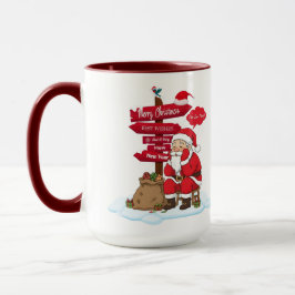 Tired Santa 15 oz Combo Mug Distinctive Gift Tasse